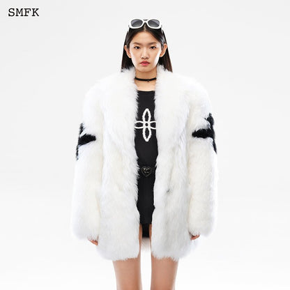 SMFK Gemini Flower Arm Fur Suit White - Fixxshop