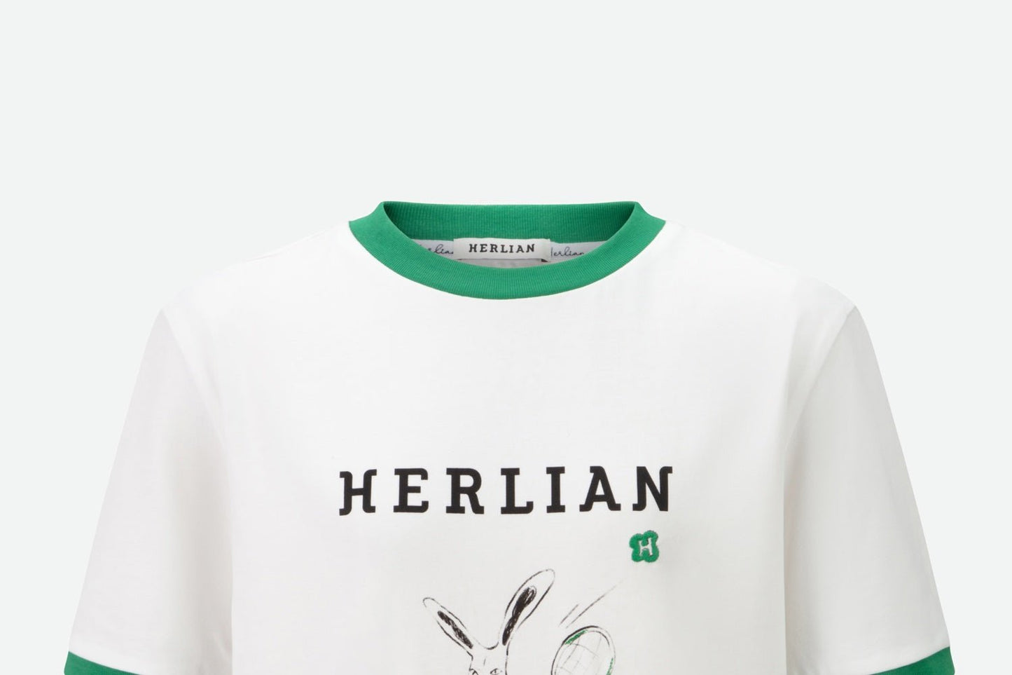 Herlian Green And White Tennis Rabbit T-shirt