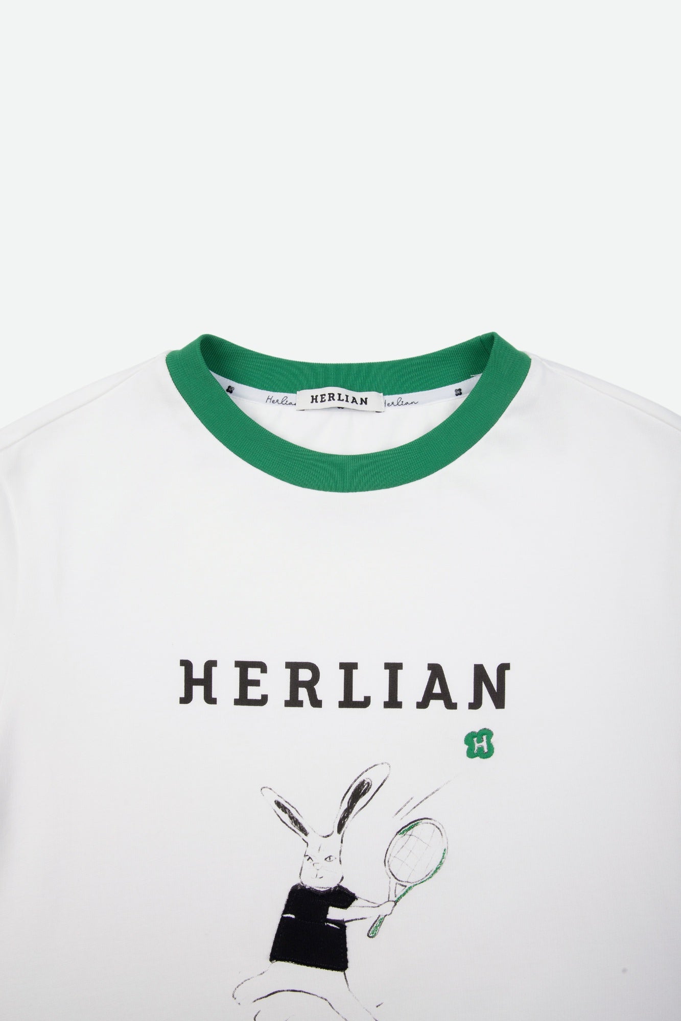 Herlian Green And White Tennis Rabbit T-shirt