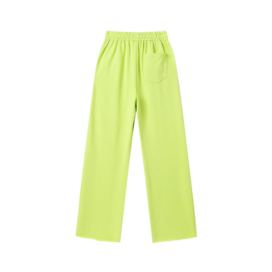 Andrea Martin Green Drawstring Ripped Trousers