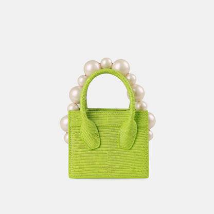 APEDE MOD Green Lizard Poker Face Mini Tote | MADA IN CHINA