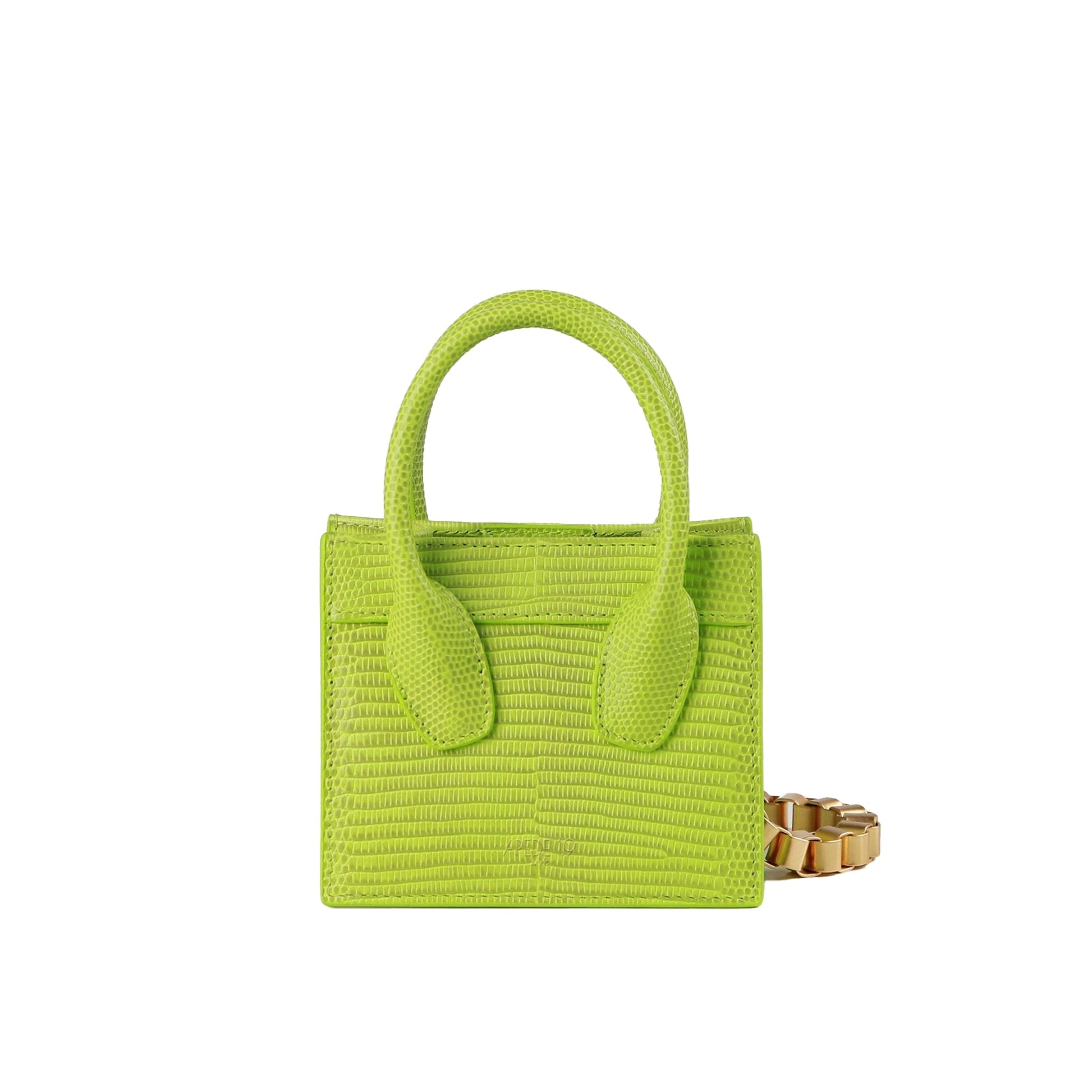 APEDE MOD Green Lizard Poker Face Mini Tote | MADA IN CHINA