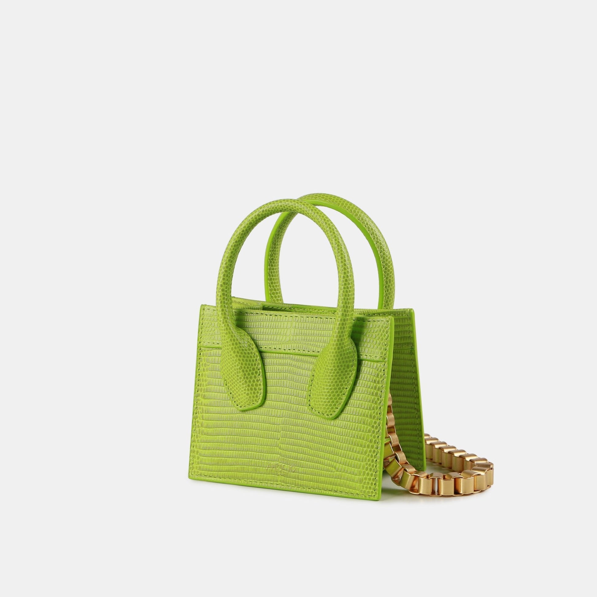 APEDE MOD Green Lizard Poker Face Mini Tote | MADA IN CHINA