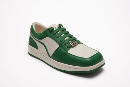 CALVIN LUO Green Square Toe Low Sneakers | MADA IN CHINA