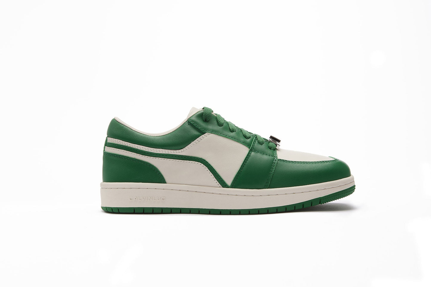CALVIN LUO Green Square Toe Low Sneakers | MADA IN CHINA