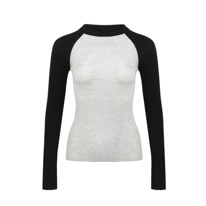 Ann Andelman Grey Slim Knit Long Sleeve Shirt