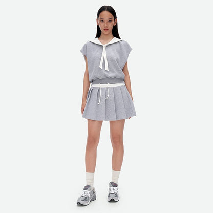 Herlian Grey Tennis Pleated Skirt