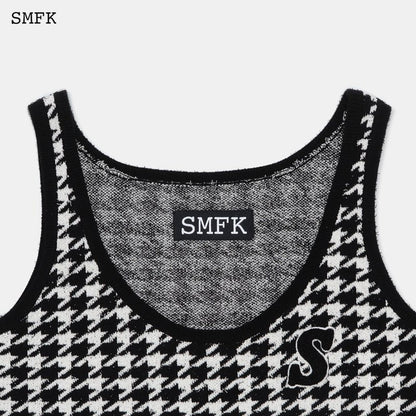 SMFK Houndstooth Knitted Vest