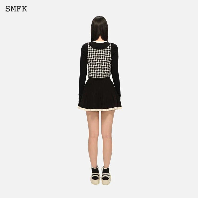 SMFK Houndstooth Knitted Vest