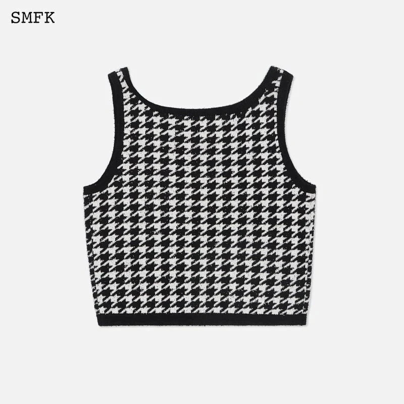 SMFK Houndstooth Knitted Vest