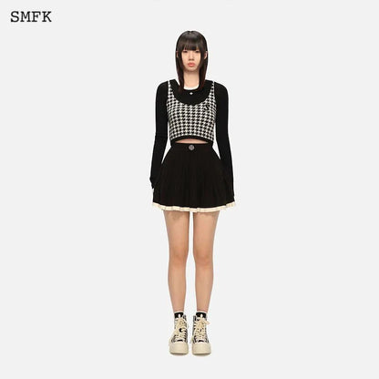 SMFK Houndstooth Knitted Vest