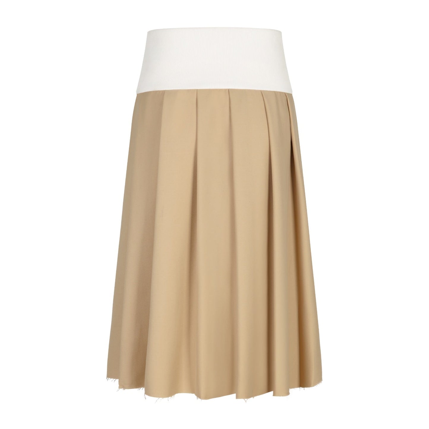 Herlian Khaki Mid-length Pleated Skirt