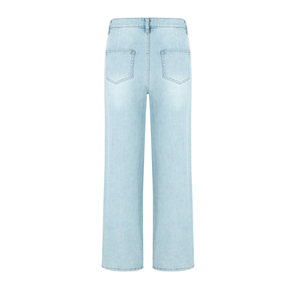 Herlian Labeled Logo Wide-Leg Jeans