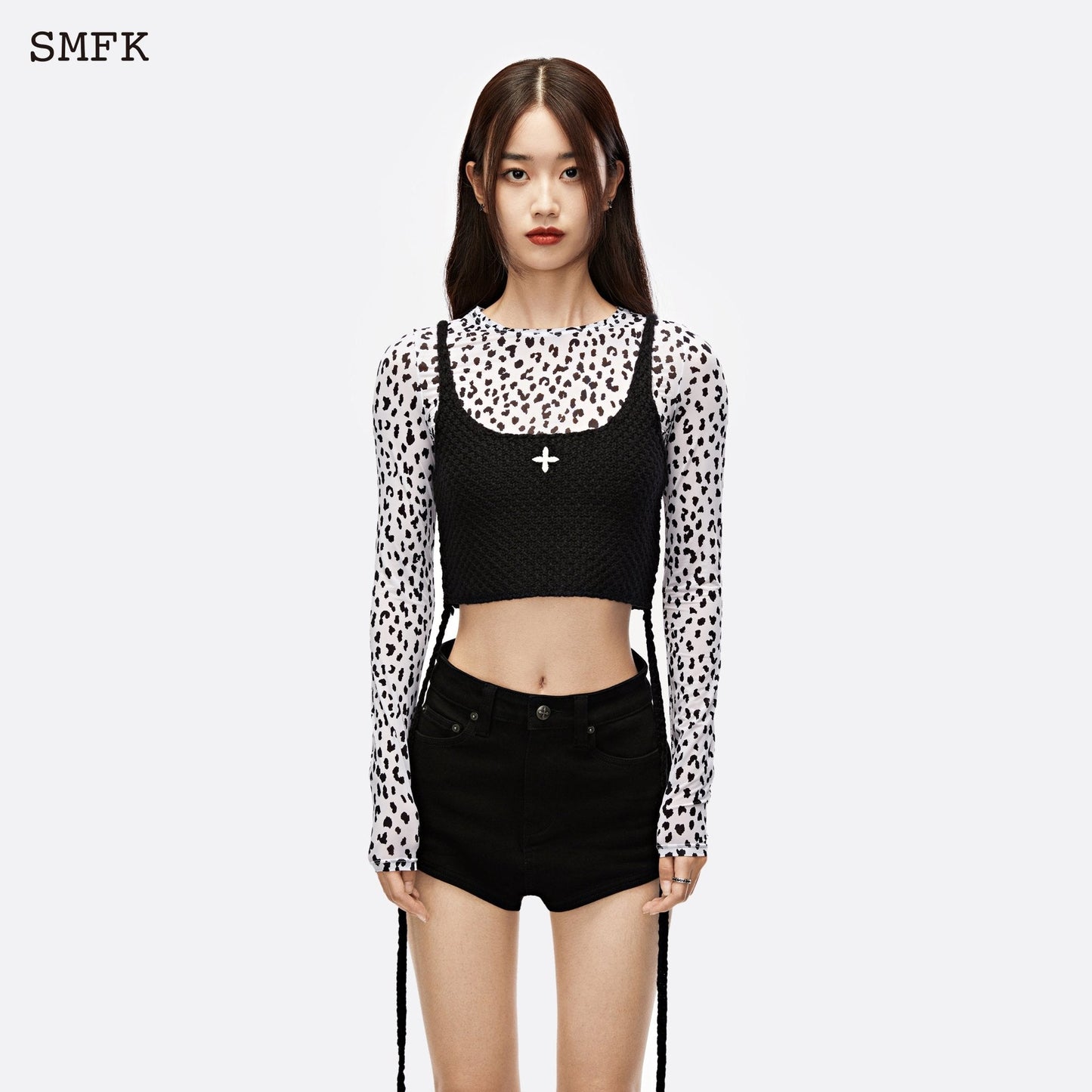 SMFK Leopard Print Skinsuit White - Fixxshop