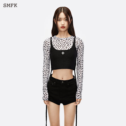 SMFK Leopard Print Skinsuit White - Fixxshop