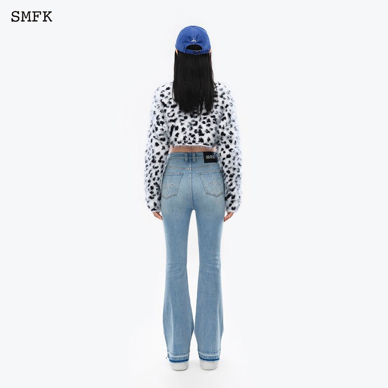 SMFK Leopard Print Wool Short Sweater - Fixxshop