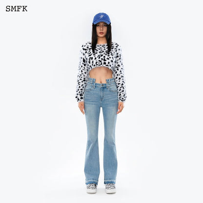 SMFK Leopard Print Wool Short Sweater - Fixxshop