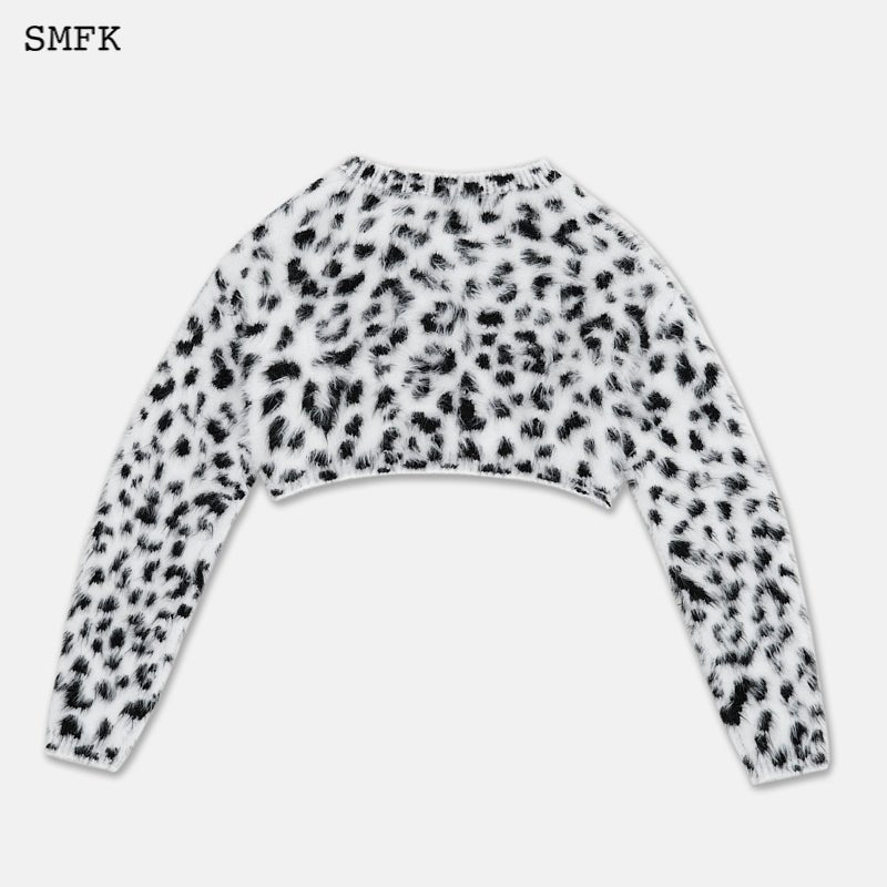 SMFK Leopard Print Wool Short Sweater - Fixxshop