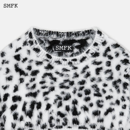 SMFK Leopard Print Wool Short Sweater - Fixxshop