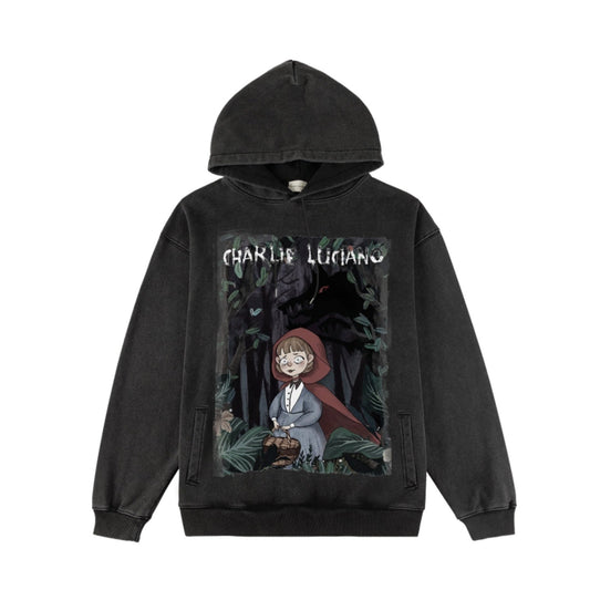 Charlie Luciano 'Little Red Riding Hood' Hoodie Grey