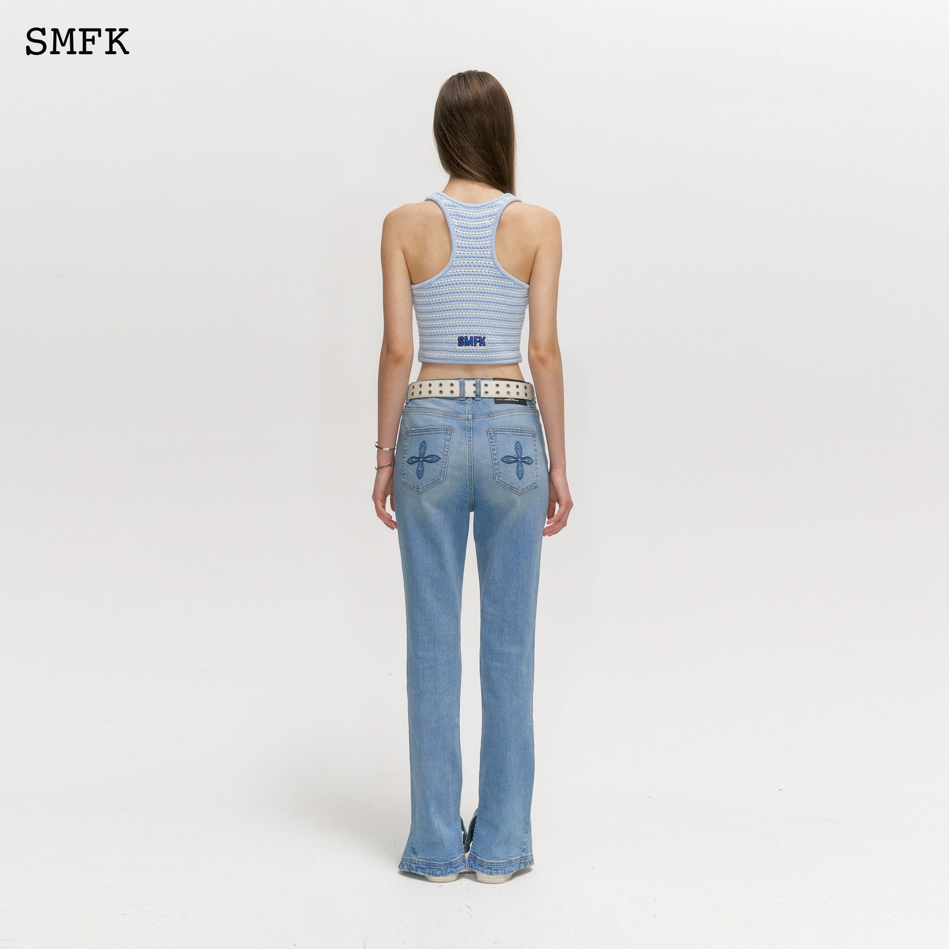 Mermaid Double Waist Jeans Blue – SMFK Official