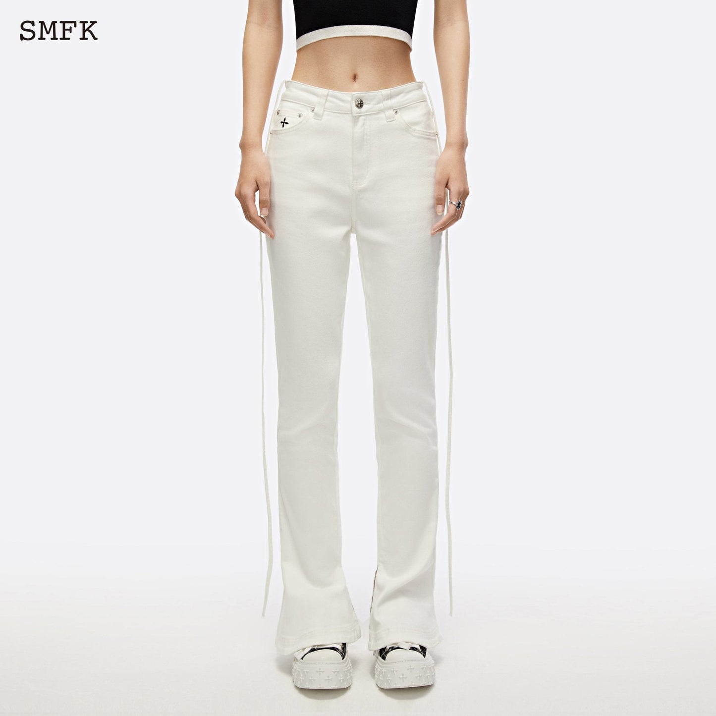 SMFK Mermaid Skinny Jeans Sky White - Fixxshop