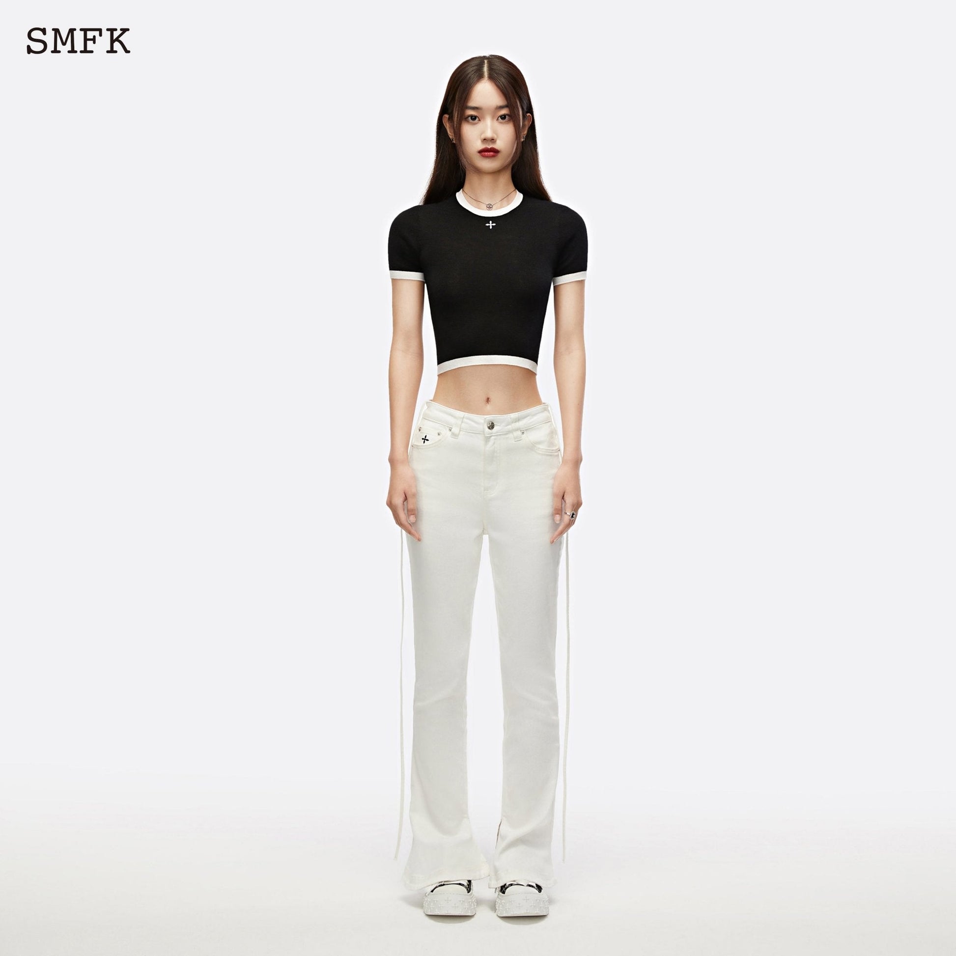 SMFK Mermaid Skinny Jeans Sky White - Fixxshop