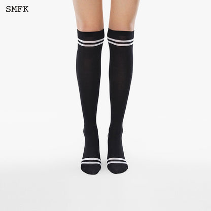 SMFK Midnight Compass Vintage School Thigh High Socks