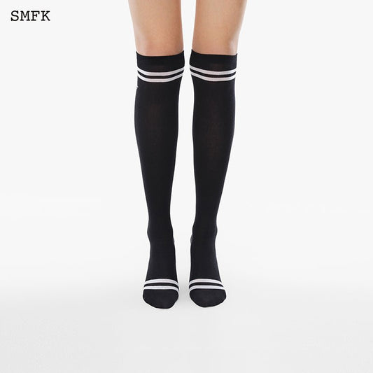 SMFK Midnight Compass Vintage School Thigh High Socks