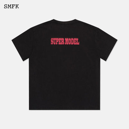 SMFK Oversized Model Black T-shirt