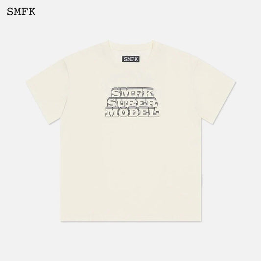 SMFK Oversized Model Vintage Tee White/Black