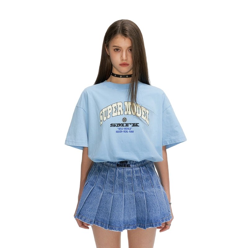 SMFK Oversized Super Model Blue T-shirt