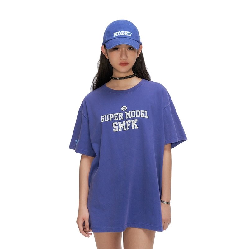 SMFK Oversized Super Model Navy T-shirt
