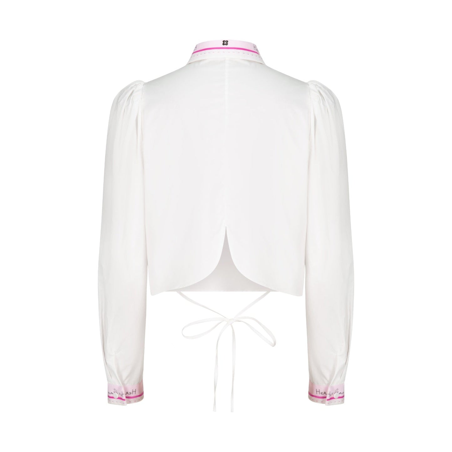 Herlian Pink Collar Patchwork Shirt