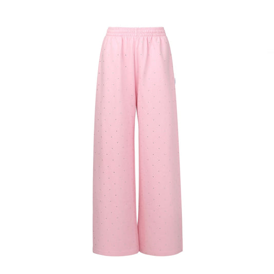 Ann Andelman Pink Diamante Embellished Sweatpants