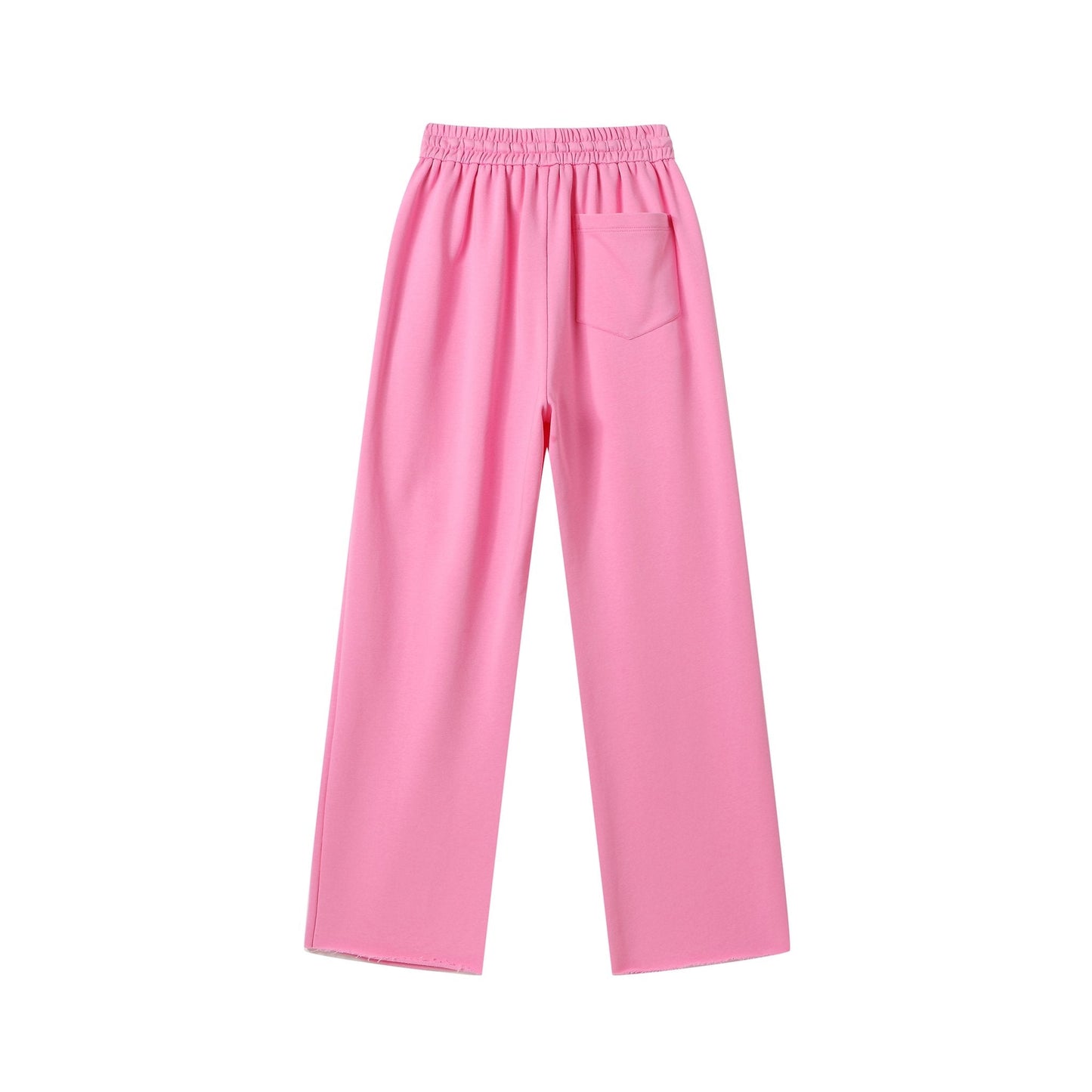 Andrea Martin Pink Drawstring Ripped Trousers