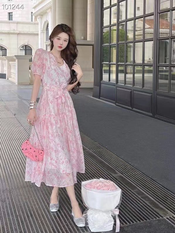 Aimme Sparrow Pink Floral Dress