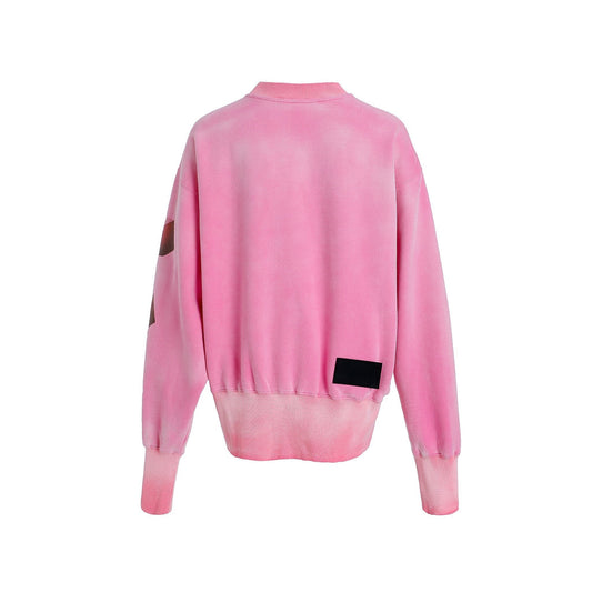 Pink Washed Logo Sweatshirt - Fixxshop