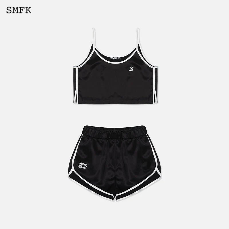 SMFK Retro Sports Pajamas Set Black