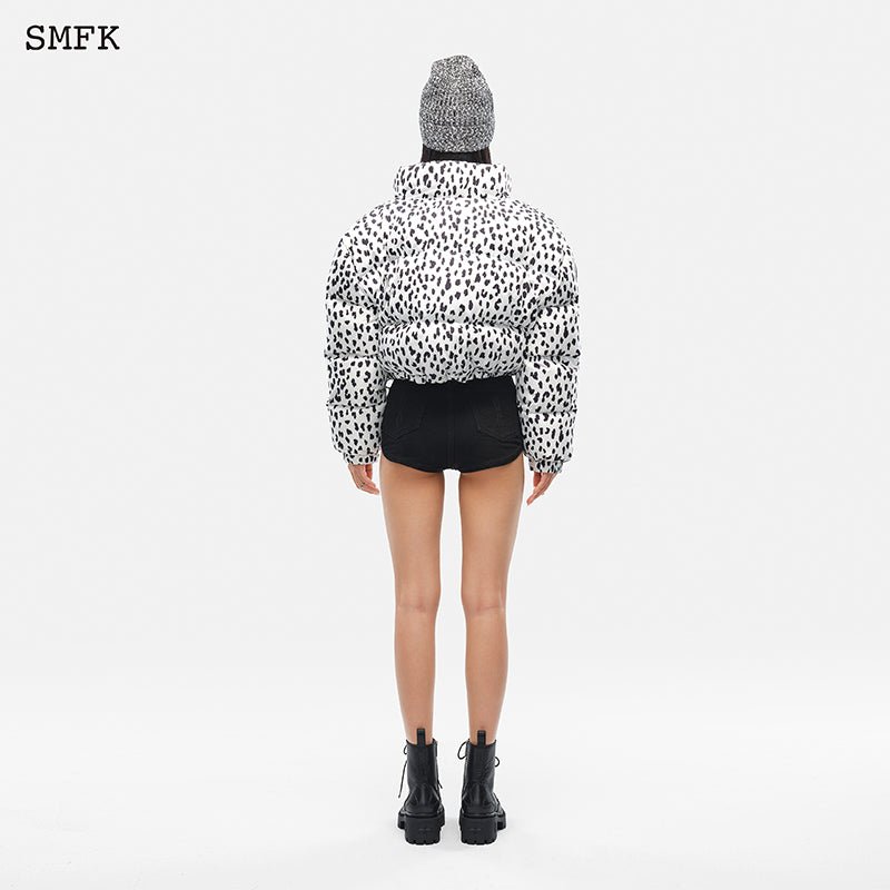 SMFK Short Body Down Jacket In Leopard Print - Fixxshop