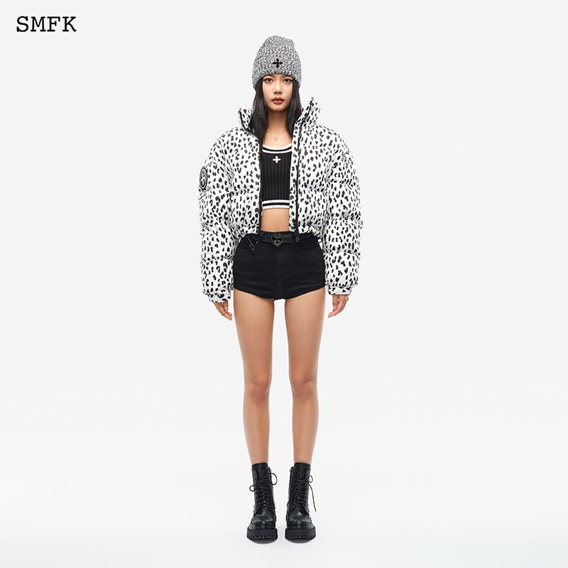 SMFK Short Body Down Jacket In Leopard Print - Fixxshop