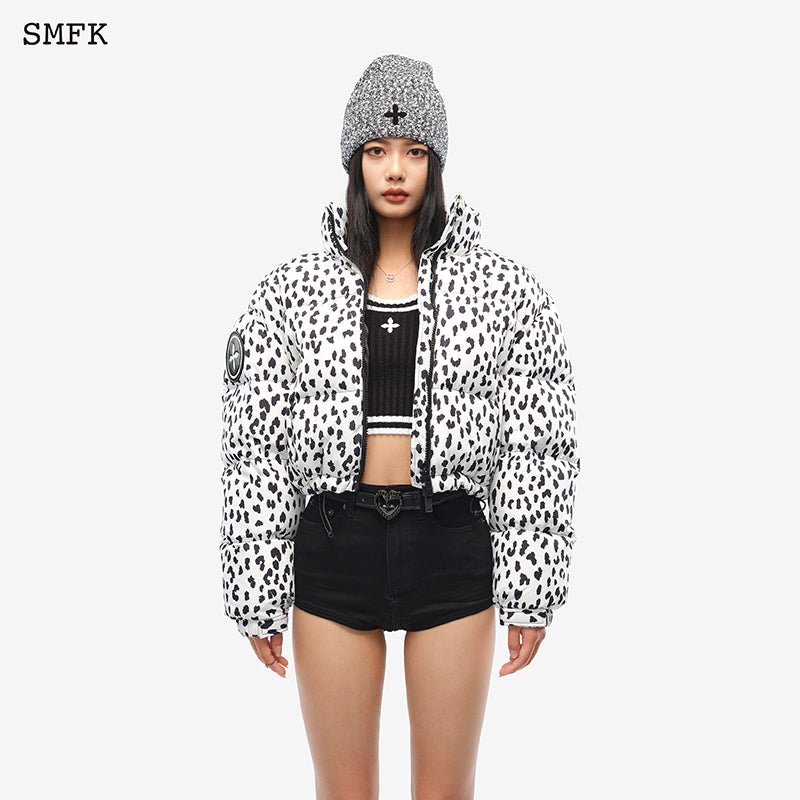 SMFK Short Body Down Jacket In Leopard Print - Fixxshop