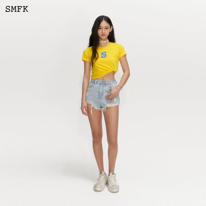 SMFK Skinny Model Yellow Tight T-shirt