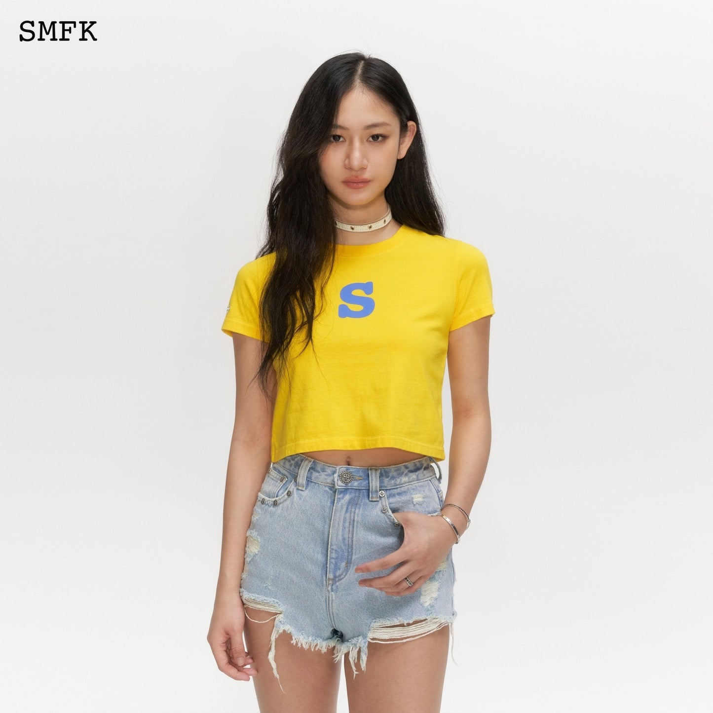 SMFK Skinny Model Yellow Tight T-shirt