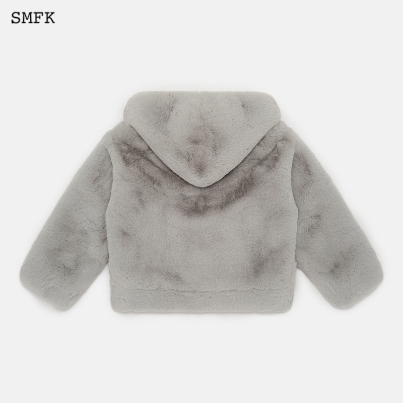 SMFK Snowman Fur Jacket Grey - Fixxshop