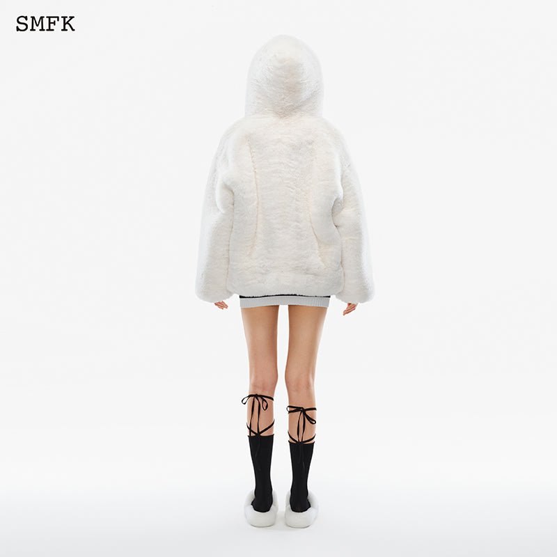 SMFK Snowman Fur Jacket White - Fixxshop