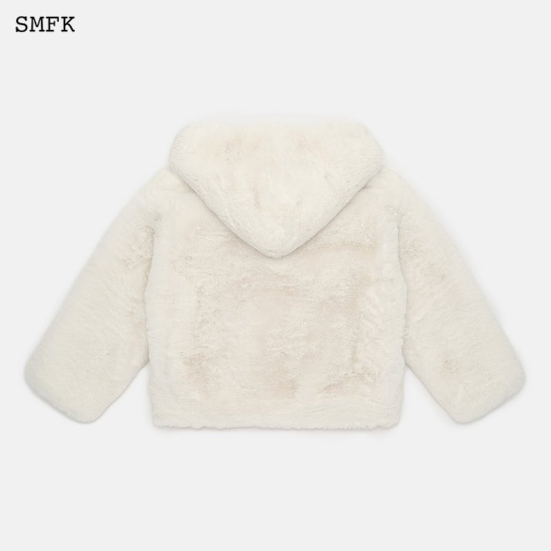 SMFK Snowman Fur Jacket White - Fixxshop