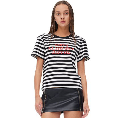 Ann Andelman Stripe T-shirt Black And White