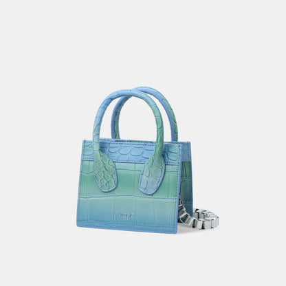 APEDE MOD Summer Leaf Croc Poker Face Mini Tote | MADA IN CHINA