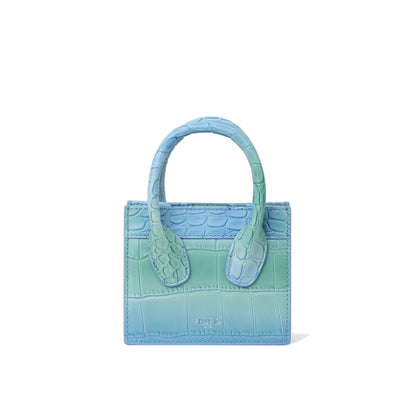 APEDE MOD Summer Leaf Croc Poker Face Mini Tote | MADA IN CHINA